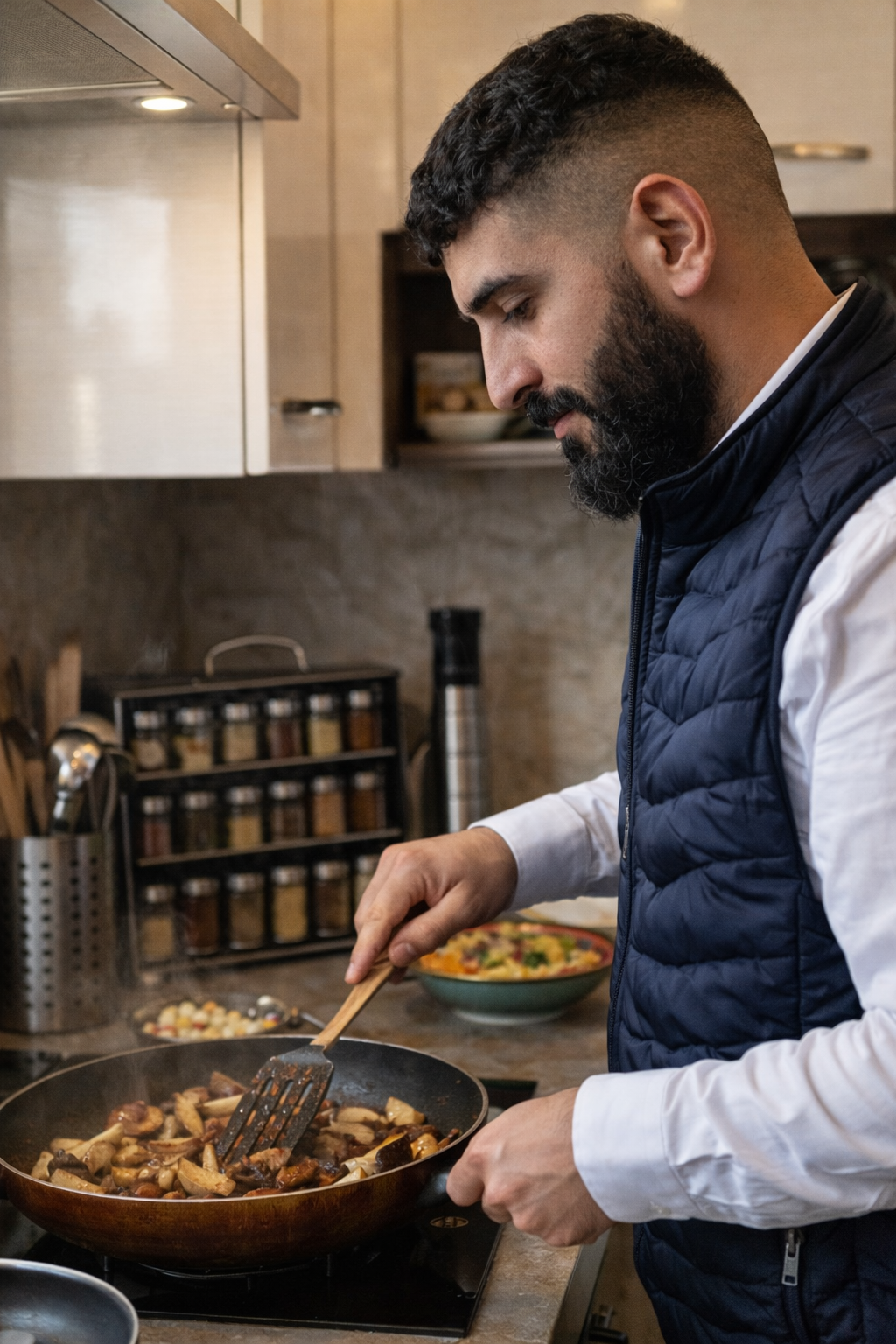 Chef preparing a dish